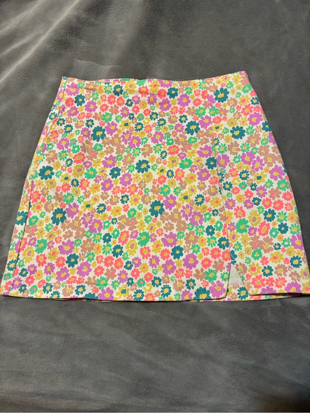 wild fable Floral Mini Skirt in Pink, Green & Yellow